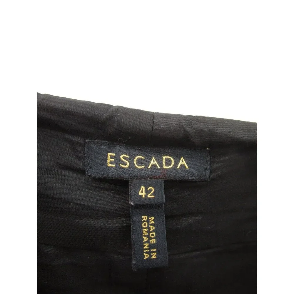 Escada Skirt 12 Wrap A-Line Full Zip Virgin Wool Blend Knit Career 42 - Picture 6 of 8